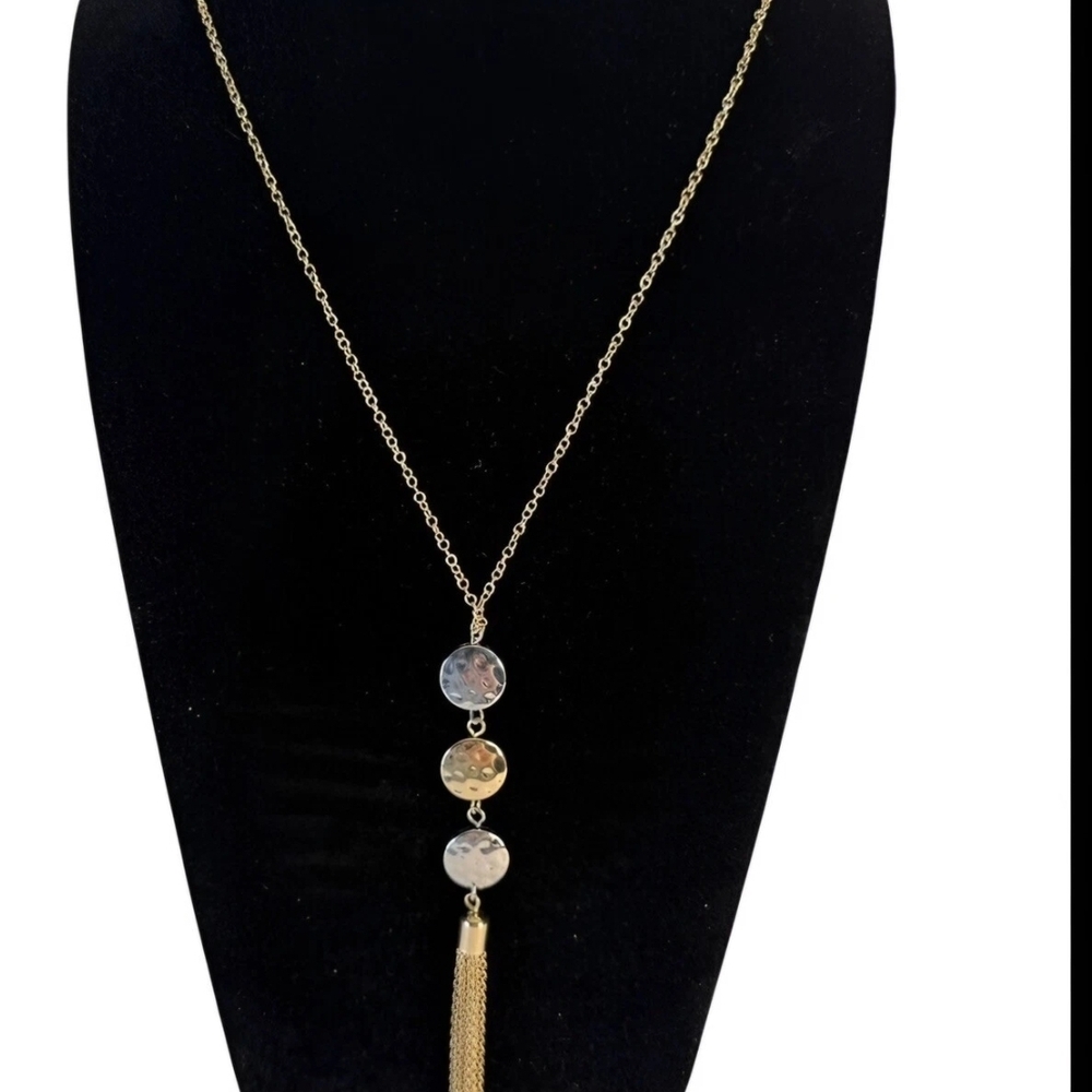 Banana Republic Gold and Silver Disc Necklace